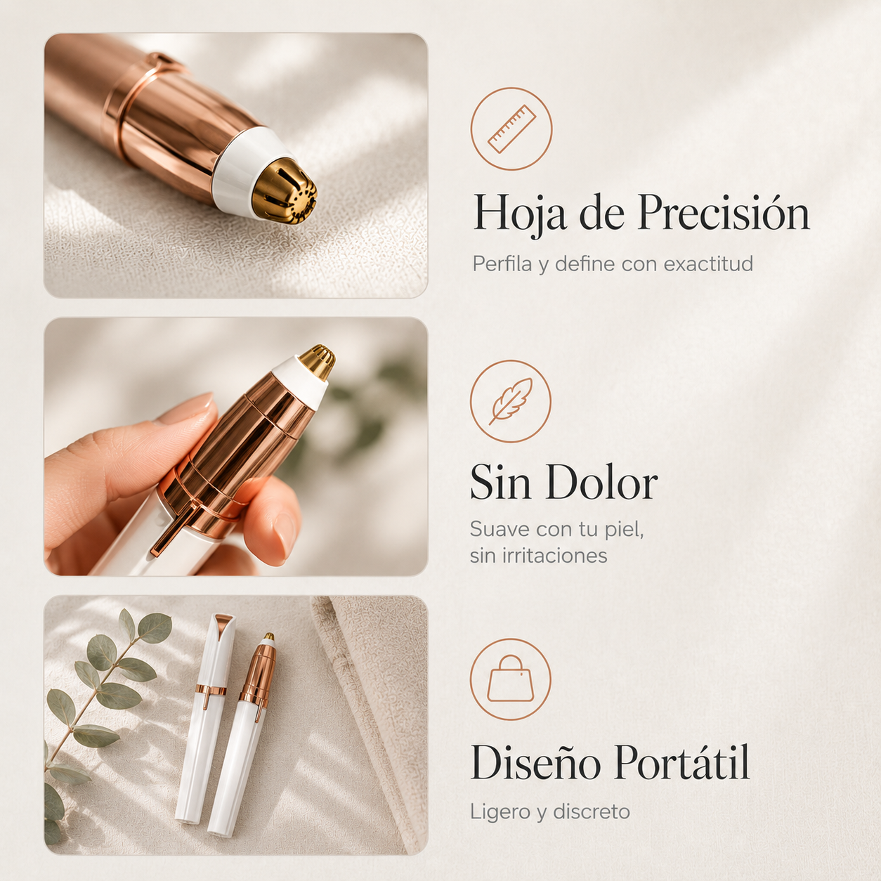 Velina™ Pro - Depiladora de Cejas de Precisión