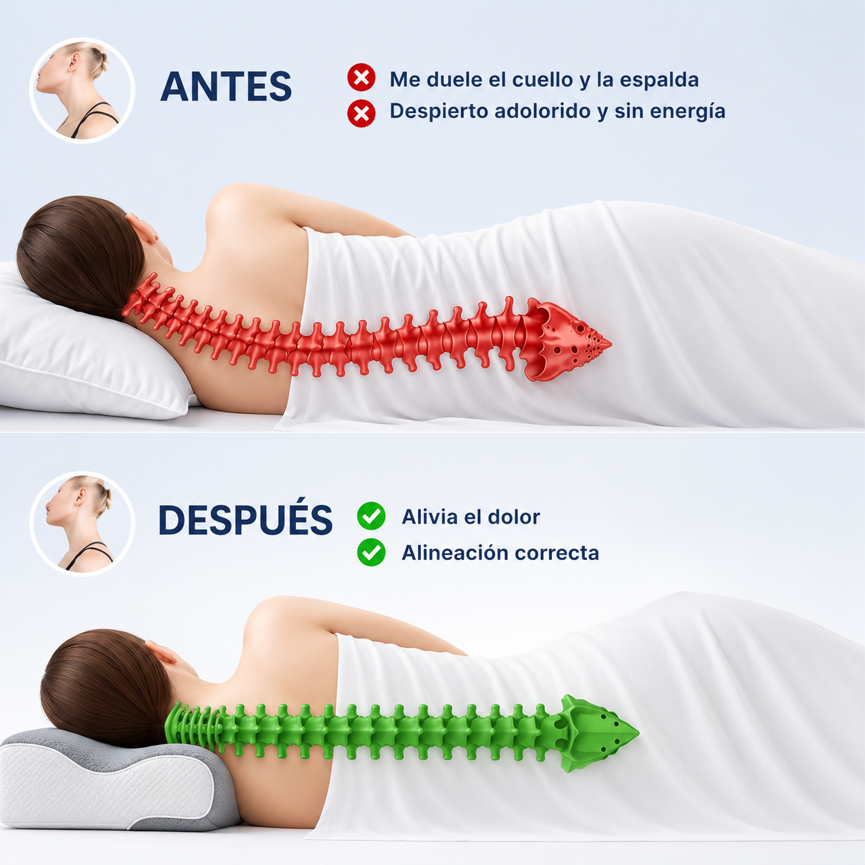 OrthoSueño® – Almohada Cervical Ergonómico