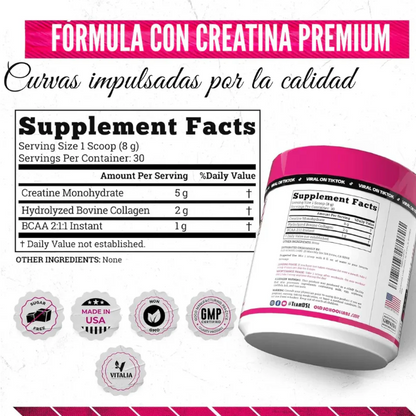 GlowShape Creatina Micronizada Pura — esculpe tu cuerpo y recupera tu energía hoy