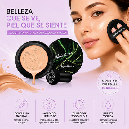 VelvetCover Base de Alta Cobertura + Esponja Difusora — Cubre imperfecciones al instante