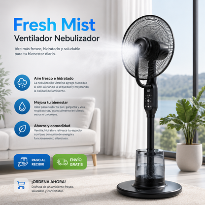 Fresh Mist®  – Ventilador Nebulizador — Brisa Fría al Instante