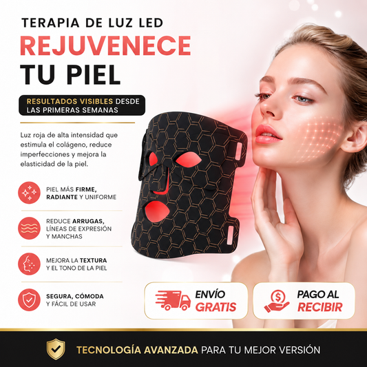 NovaGlow Laser Mask — Terapia rejuvenecedora profesional desde casa + Envío GRATIS hoy