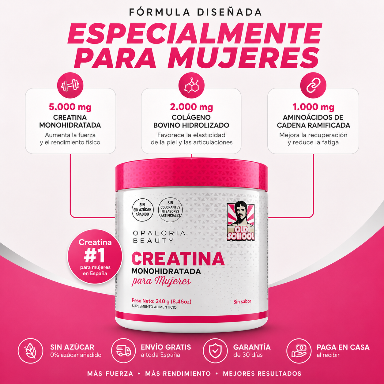 GlowShape Creatina Micronizada Pura — esculpe tu cuerpo y recupera tu energía hoy