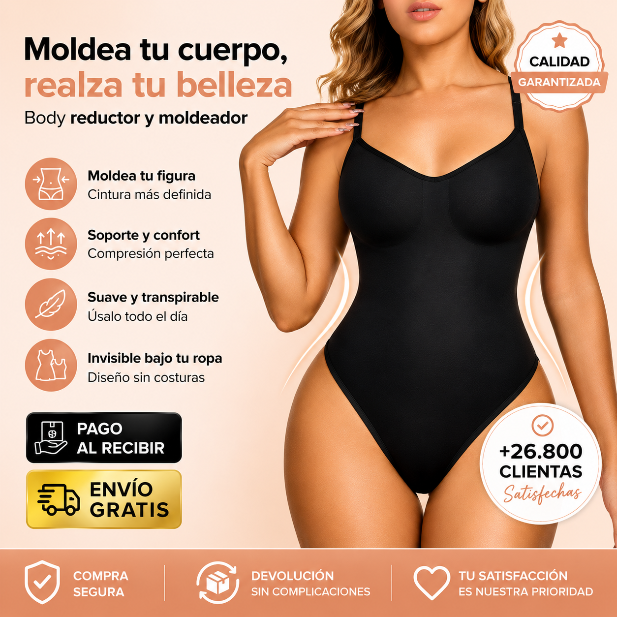Siluette - Body Moldeador y Reductor de Cintura  S/M