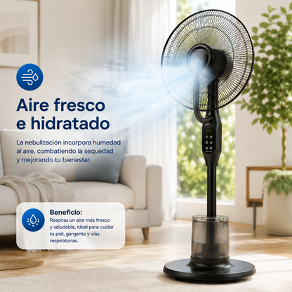 Fresh Mist®  – Ventilador Nebulizador — Brisa Fría al Instante