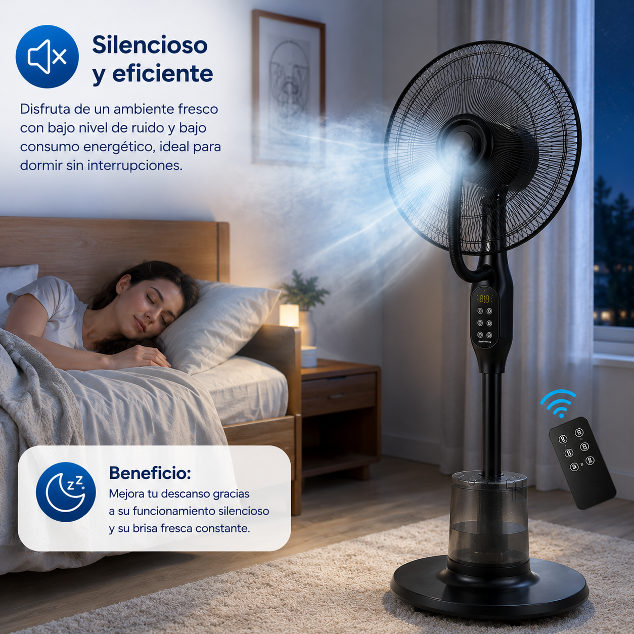 Fresh Mist®  – Ventilador Nebulizador — Brisa Fría al Instante