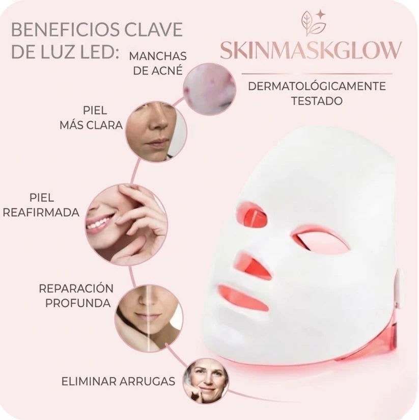 SkinGlow - Mascara LED + Vitamina C            ¡La revolución del cuidado facial en casa!
