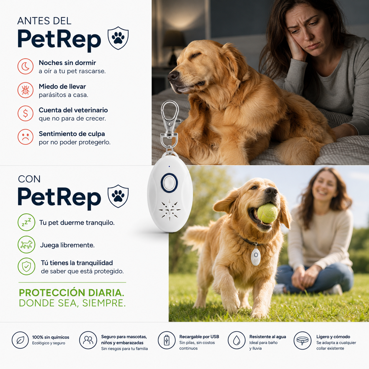 PetRep® – Protección antiparasitaria sin tóxicos para perros y gatos