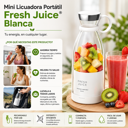 Mini Licuadora Portátil Blanca Fresh Juice®