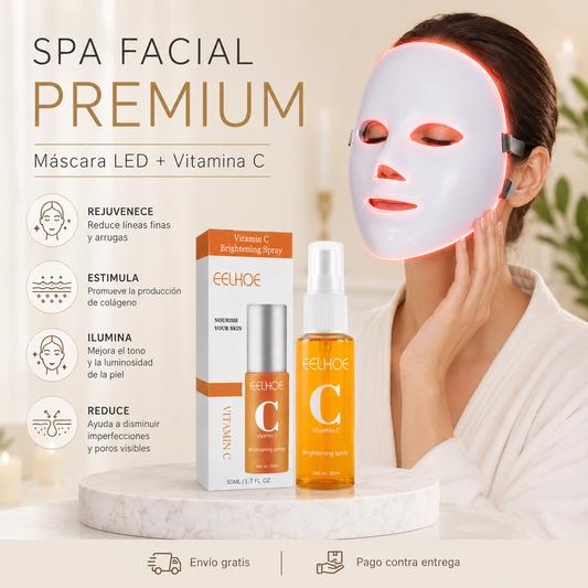 SkinGlow - Mascara LED + Vitamina C            ¡La revolución del cuidado facial en casa!